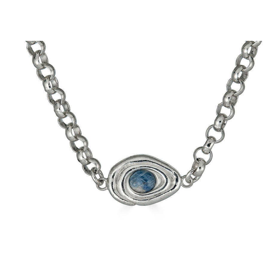 Floating Sapphire Oyster Necklace