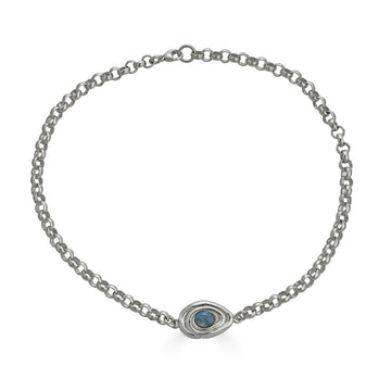 Floating Sapphire Oyster Necklace