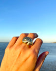 Moon Snail Cocktail Ring