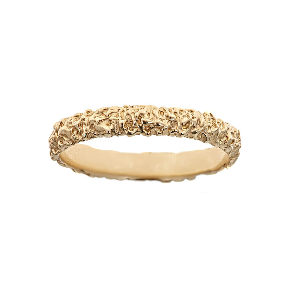 Hammered gold offers moon ring